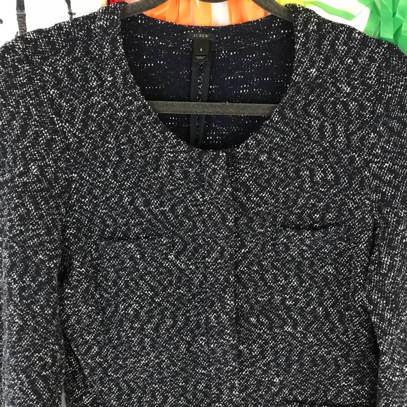 J.Crew Micro tweed jacket in Navy - Picture 3 of 5